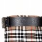 Traditional Scottish Leather Black Kilt Belt -Thistle Celtic Embossing - Free Buckle Size 38