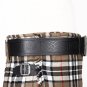 Traditional Scottish Leather Black Kilt Belt -Thistle Celtic Embossing - Free Buckle Size 44