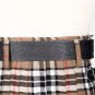 Traditional Scottish Leather Black Kilt Belt -Trinity Knot Celtic Embossing - Free Buckle Size 32