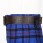 Traditional Scottish Leather Brown Kilt Belt -Masonic Celtic Embossing - Free Buckle Size 38