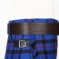 Traditional Scottish Leather Brown Kilt Belt -Masonic Celtic Embossing - Free Buckle Size 38