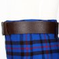 Traditional Scottish Leather Brown Kilt Belt -Rampant Loin Celtic Embossing - Free Buckle Size 36
