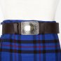 Traditional Scottish Leather Brown Kilt Belt -Rampant Loin Celtic Embossing - Free Buckle Size 52