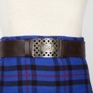 Traditional Scottish Leather Brown Kilt Belt -trinity Knot Celtic Embossing - Free Buckle Size 42