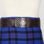 Traditional Scottish Leather Brown Kilt Belt -trinity Knot Celtic Embossing - Free Buckle Size 54