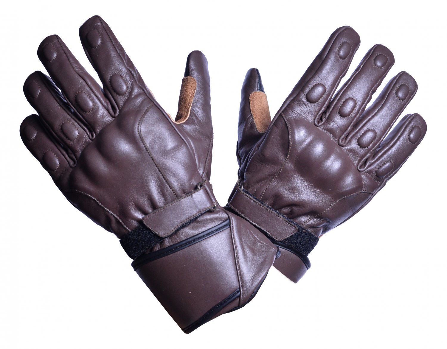 MOTOR-BIKE RACING Safety GLOVES Genuine Leather Brown Color Size 4XL