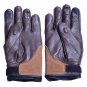 MOTOR-BIKE RACING Safety GLOVES Genuine Leather Brown Color Size L