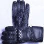 MOTOR-BIKE RACING Safety GLOVES Genuine Leather Black Color Size XS