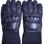 MOTOR-BIKE RACING Safety GLOVES Genuine Leather Black Color Size S