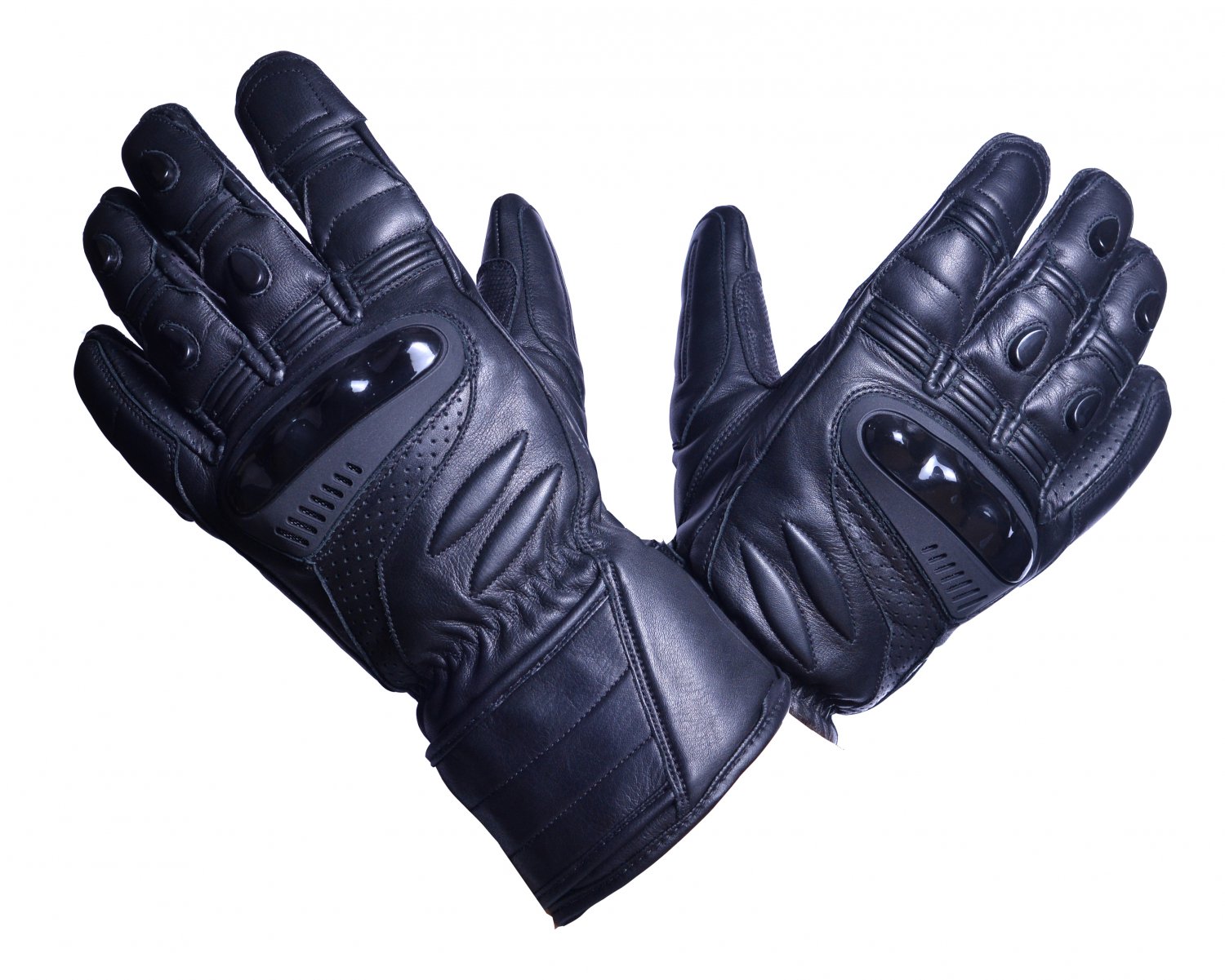 MOTOR-BIKE RACING Safety GLOVES Genuine Leather Black Color Size 3XL