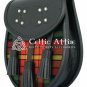 Premium - Black Leather - LGBTQ Pride Tartan - Day Sporran - KILT SPORRAN