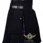 Handmade Pride Of Scotland Hybrid Cotton and Tartan Scottish UTILITY KILT For Men