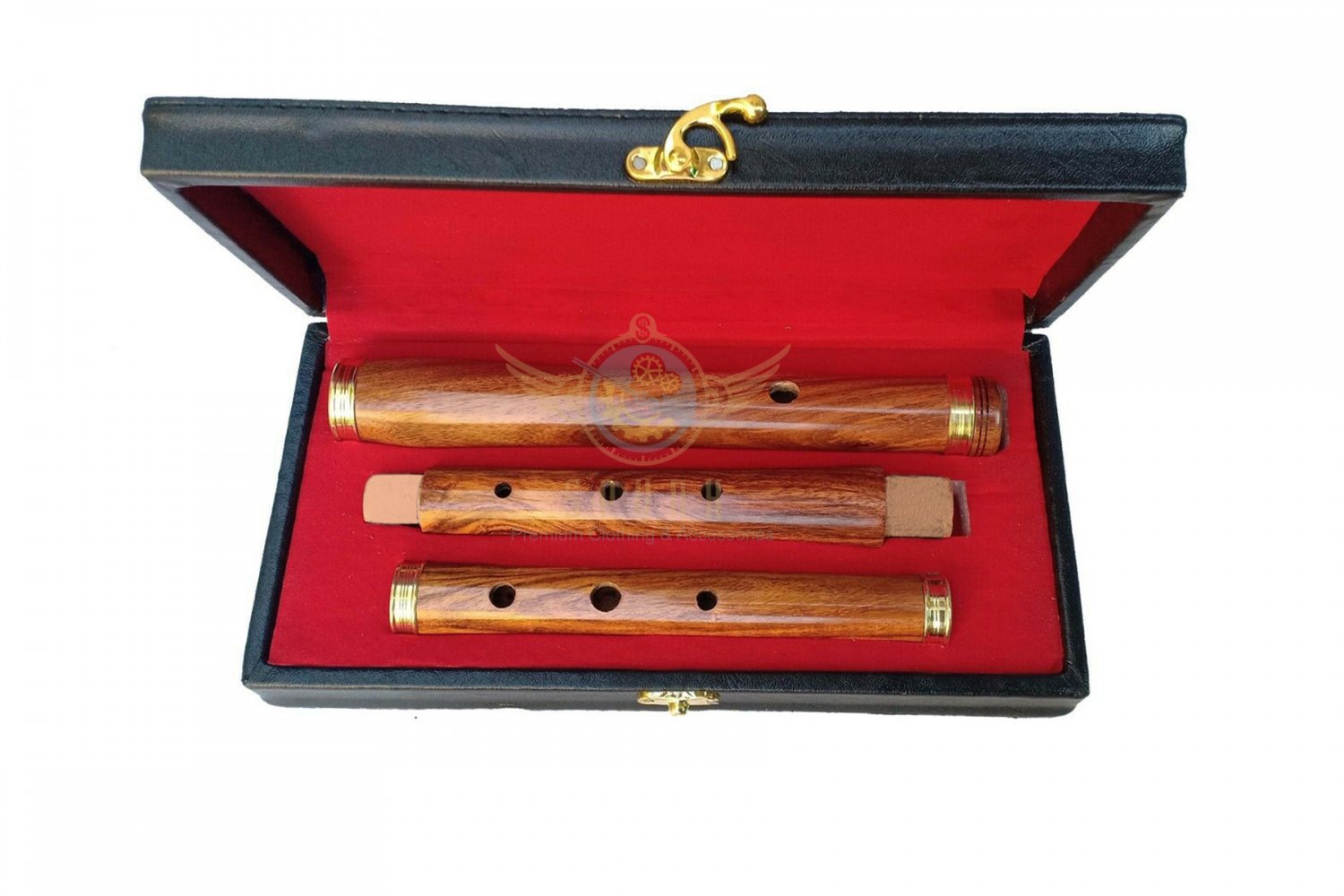Irish Rose Wood 3 piece Irish Celtic Student D Flute WITH WOOD CASE, 3 PART, 23" SIZE,