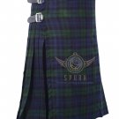 Scottish Black Watch 8 Yard KILT For Men Highland Traditional Black Watch Kilt