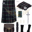 Scottish Mackenzie 8 Yard Kilt Traditional Mackenzie Tartan Kilt For Men Deal Set