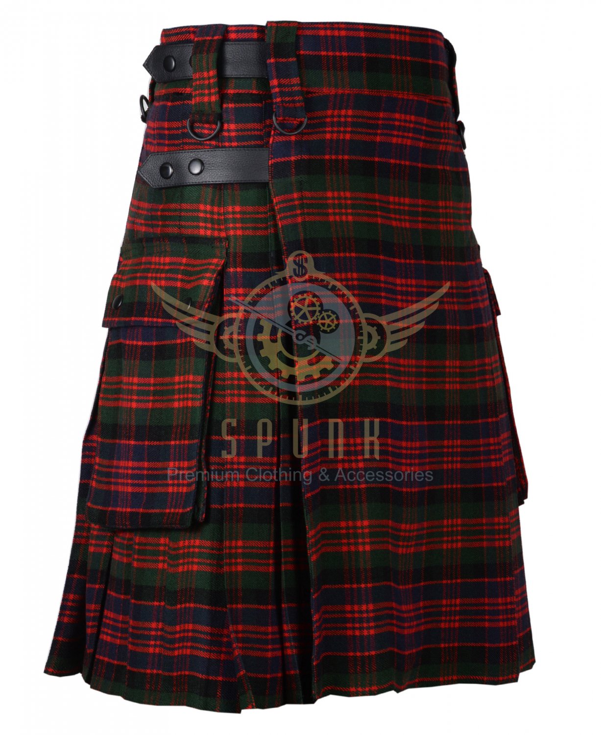 Scottish Men's Modern utility kilt - Cargo Pockets Kilt MacDonald Tartan