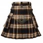 Scottish Men's Modern utility kilt - Cargo Pockets Kilt Rose Ancient Tartan