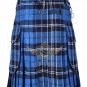 Scottish UTILITY KILT Handmade Kilt-Cargo Pockets Utility Kilt Ramsey Blue Hunting Tartan