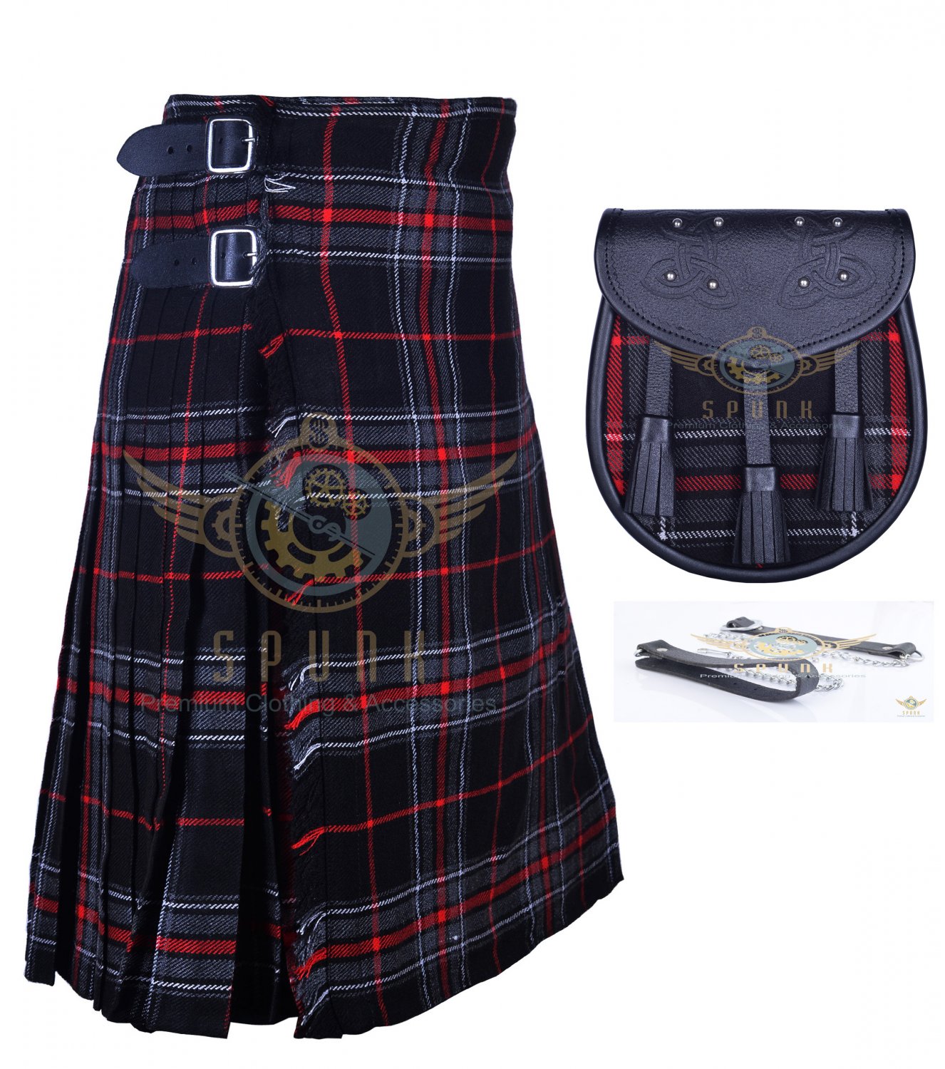 Scotland Forever Tartan 8 Yard Scottish Kilt Heavy Weight main image 1