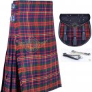 Scottish 8 Yard TARTAN KILT Highland Traditional Kilt Cameron with free Sporran