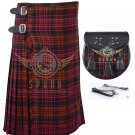 Scottish 8 Yard KILT Mens Highland Traditional Kilt MacDonald with Sporran