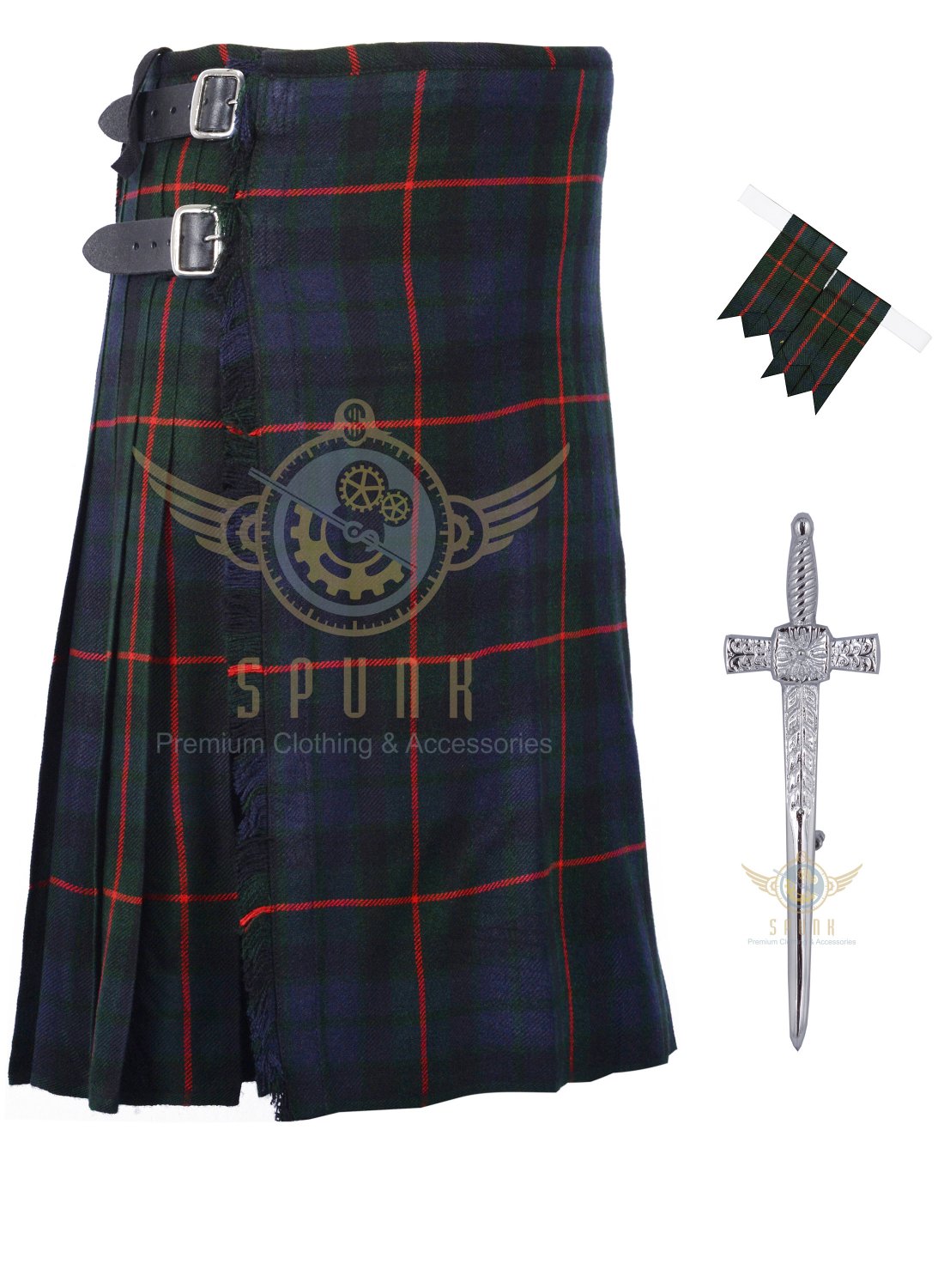 Scottish 8 Yard KILT Highland Traditional 8 Yard KILT Gunn Tartan