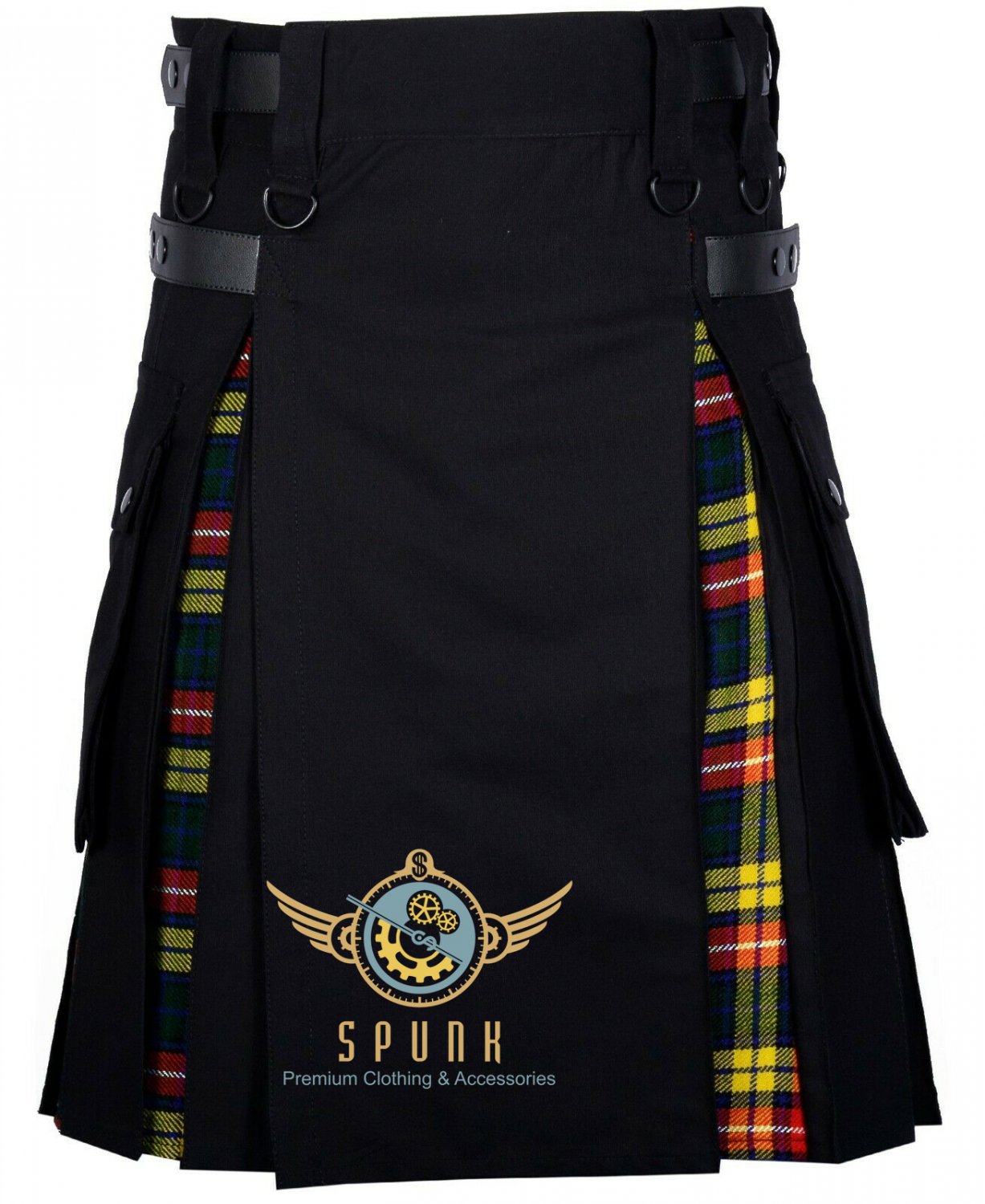 Men's Scottish Buchanan Hybrid Utility Kilt Cotton & Tartan Kilt package