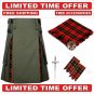 Men's Scottish Wallace Hybrid utility KILT- Cotton & Wallace Tartan Utility Kilt Package