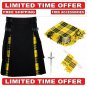 Scottish Macleod of Lewis Hybrid utility KILT- Black Cotton & Tartan Utility Kilt Package