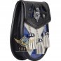 Scottish Leather KILT SPORRAN Bag Saltire Flag Design With Free Chain Belt