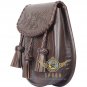 Scottish Kilt Sporran Brown & Black Leather Celtic Embossed Pattern DAY Sporran