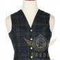 Men's Scottish Black Watch VEST 5 Buttons Vest Acrylic Tartan Vest - Wedding Vest