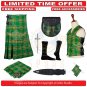 Men's Scottish Traditional 8 Yard Kilt Irish TARTAN KILTS Package - 9 Accessories