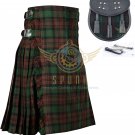 Men's Scottish 8 Yard Brown Watch TARTAN KILT Highland Traditional Kilt with free Sporran