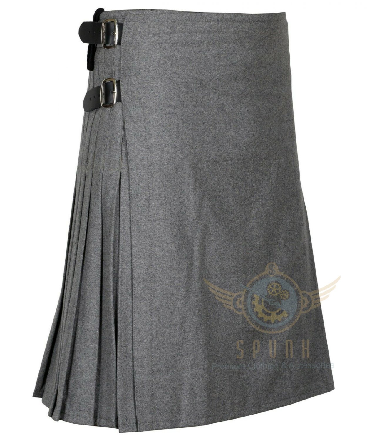 Handmade 8 yard kilt 100% Wool kilt For Men's Scottish 8 yard Grey wool kilt