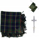Scottish Traditional Macleod of Harris Tartan Kilt FLY PLAID + Brooch - Flashes - Kilt pin Scottish Traditional Macleod of Harris Tartan Kilt FLY PLAID + Brooch - Flashes - Kilt pin