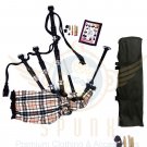 BAGPIPES Highlander Scottish Campbell of Thompson Rosewood With Carry Bag Practice Chanter