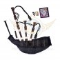 BAGPIPES Highlander Scottish Grey Watch Rosewood With Carry Bag Practice Chanter
