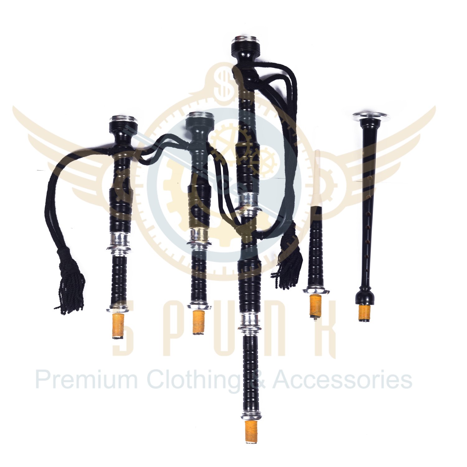 BAGPIPES Highlander Scottish Irish Rosewood With Tutor Book Carry Bag Practice Chanter