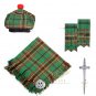 Scottish Tara Murphy Tartan Kilt FLY PLAID + Brooch- Flashes - Kilt pin -Tam Hat