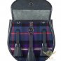 Premium - Black Leather - Masonic Tartan Scottish KILT SPORRAN Chain Strap