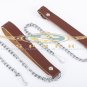 Premium - Brown Leather - Pride of Scotland Tartan Scottish KILT SPORRAN Chain Strap