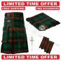 Scottish Ross Hunting Modern Tartan Utility Kilt For Men With Free Accessories