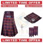Scottish Cameron Tartan Utility Kilt For Men With Free Accessories