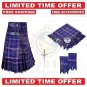Scottish Masonic Tartan Utility Kilt For Men With Free Accessories