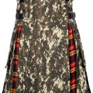Scottish Men's Digital Camo Kilt Utility Hybrid Buchanan Tartan Under Pleated kilt Scottish Men's Digital Camo Kilt Utility Hybrid Buchanan Tartan Under Pleated kilt