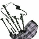 BAGPIPES Highlander Scottish Black Finish Rosewood Bagpipe with Practice Chanter