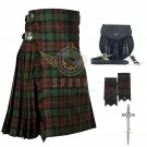 Men's Scottish Brown Watch 8 Yard KILT Tartan kilt- Sporran - Flashes -kilt Pin