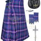 Men's Scottish Masonic 8 yard kilt Traditional kilt - Flashes - kilt pin - Leather Sporran