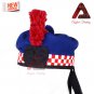 Scottish Highlander Military Piper DICED BALMORAL Hat/KILT CAP Bonnet Royal Blue 100% Wool